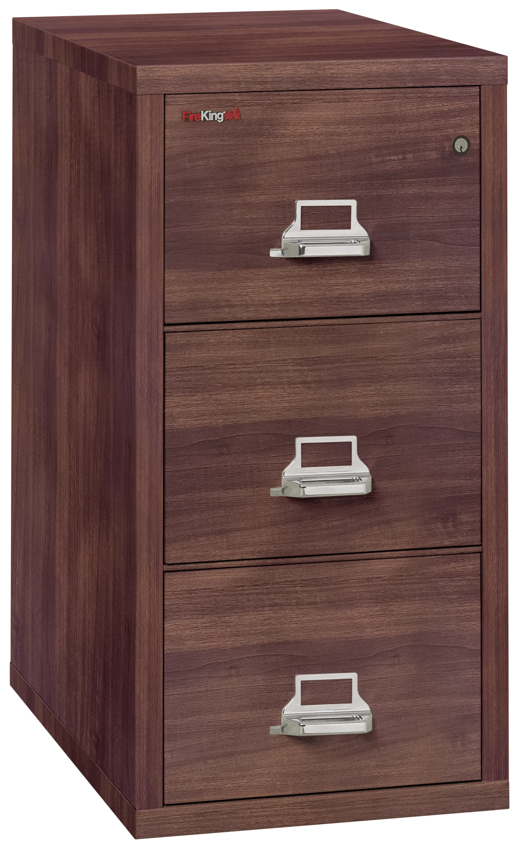 FireKing Light Walnut 1 Hour Fire Resistant File Cabinet - 3 Drawer Legal 31" depth