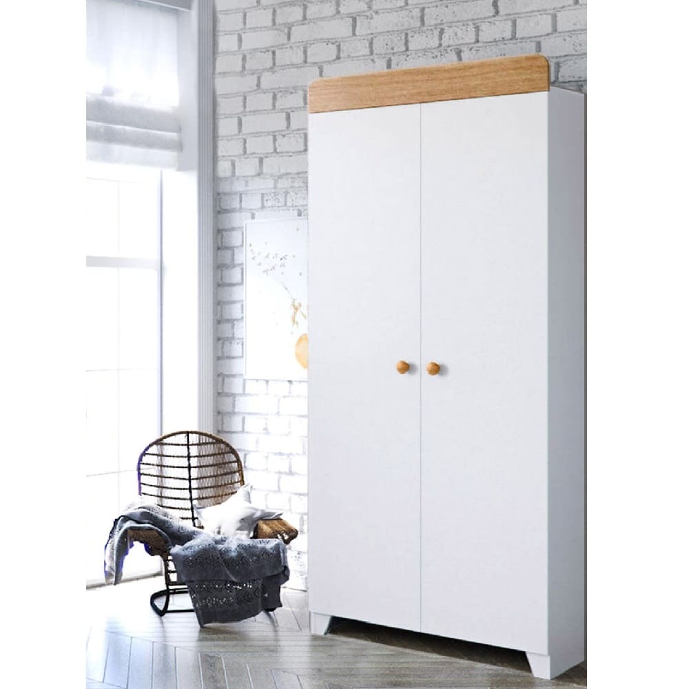 Tranquilo Bebe Classic Wardrobe White and Oak