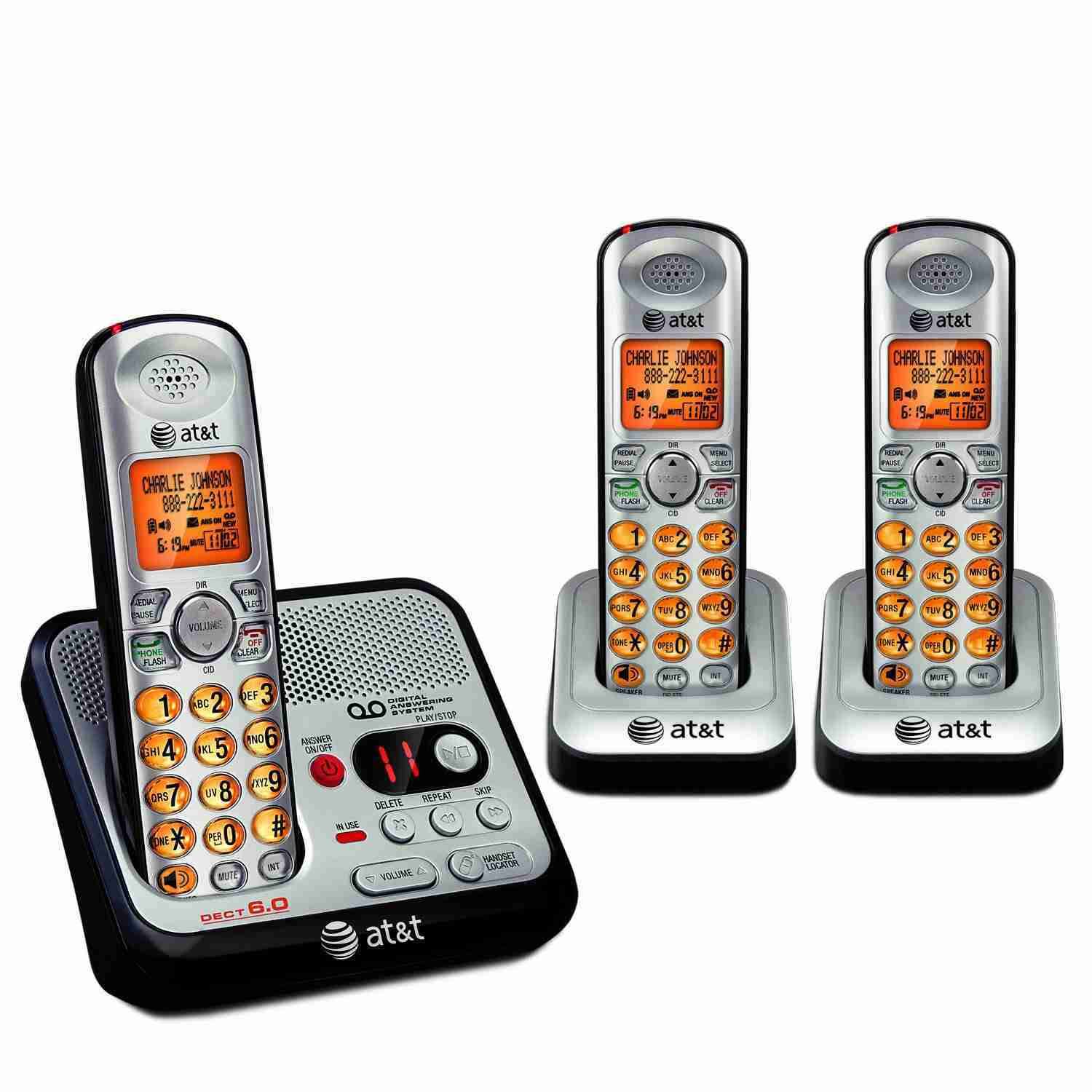 At&t El52300 Dect 6.0 Cordless Phone with Answering System, Caller ID 3 Handsets