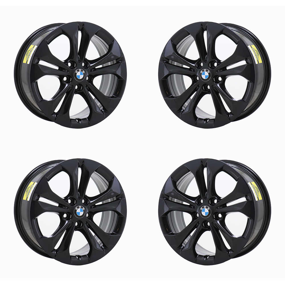 BMW X1 2016 - 2020 GLOSS BLACK Factory OEM Wheels Rims (Not Replicas) (W)