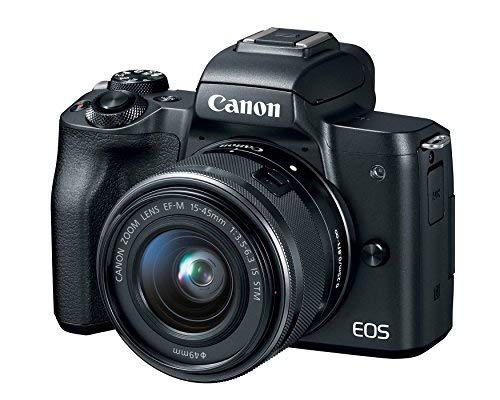 Canon EOS M50 Mirrorless Camera Kit w/EF-M15-45mm and 4K Video (Black) (Renewed)