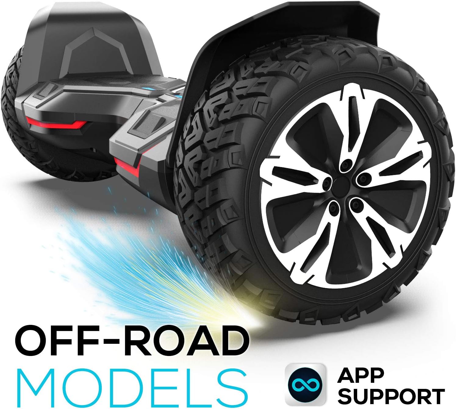 MAGIC HOVER 8.5 inch Warrior G2 Hoverboard Smart Self Balancing Scooter with Music Speaker and App-Enabled Hoverboard UL2272 Certificated All Terrain