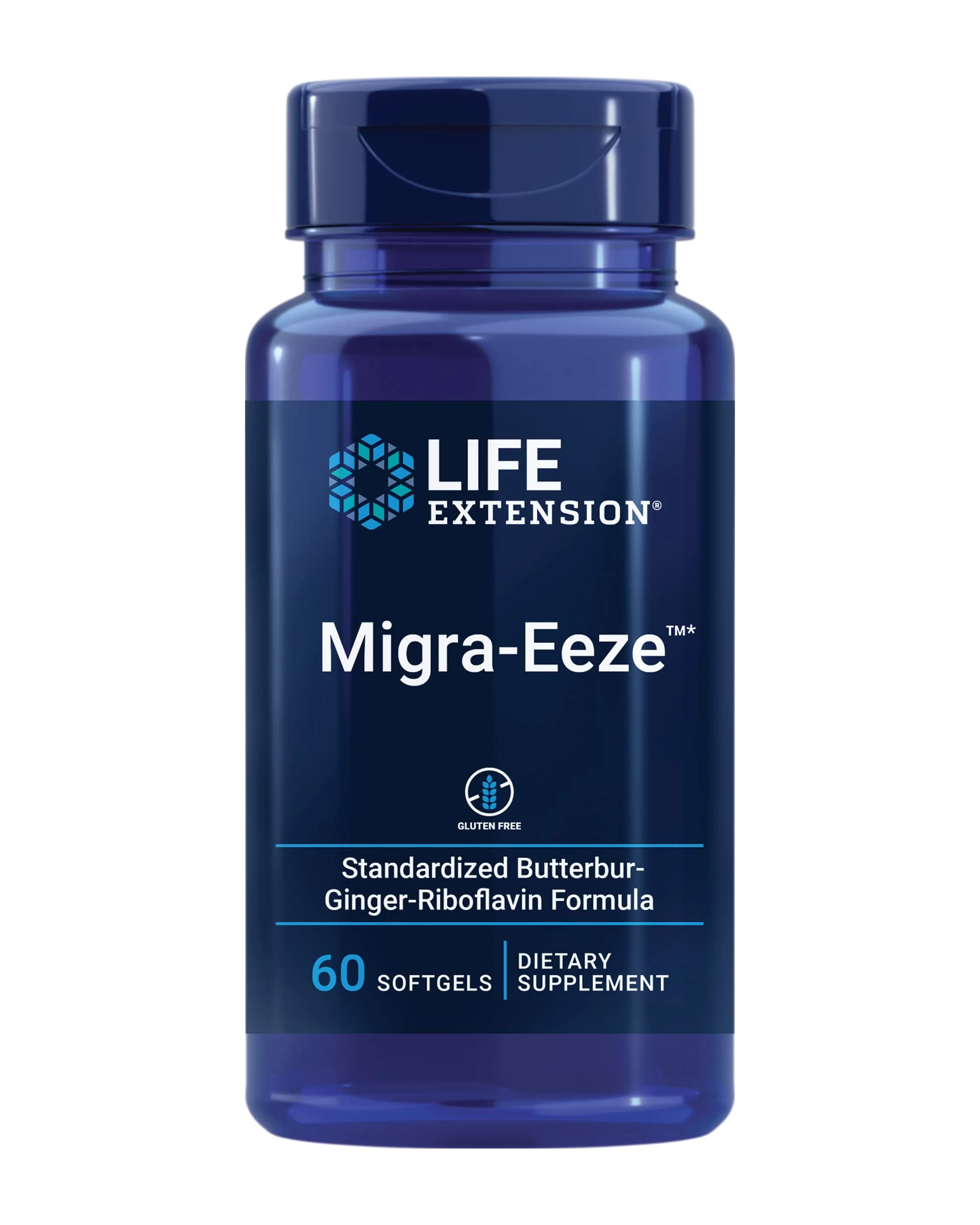 Life Extension Migra-Eeze - Butterbur Root Extract with Vitamin B2 (Riboflavin) & Ginger Supplement - Formula to Ease Head Discomfort