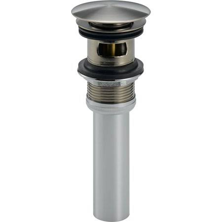 Delta 72173 Brilliance Stainless Push Pop-Up Drain Assembly with Overflow