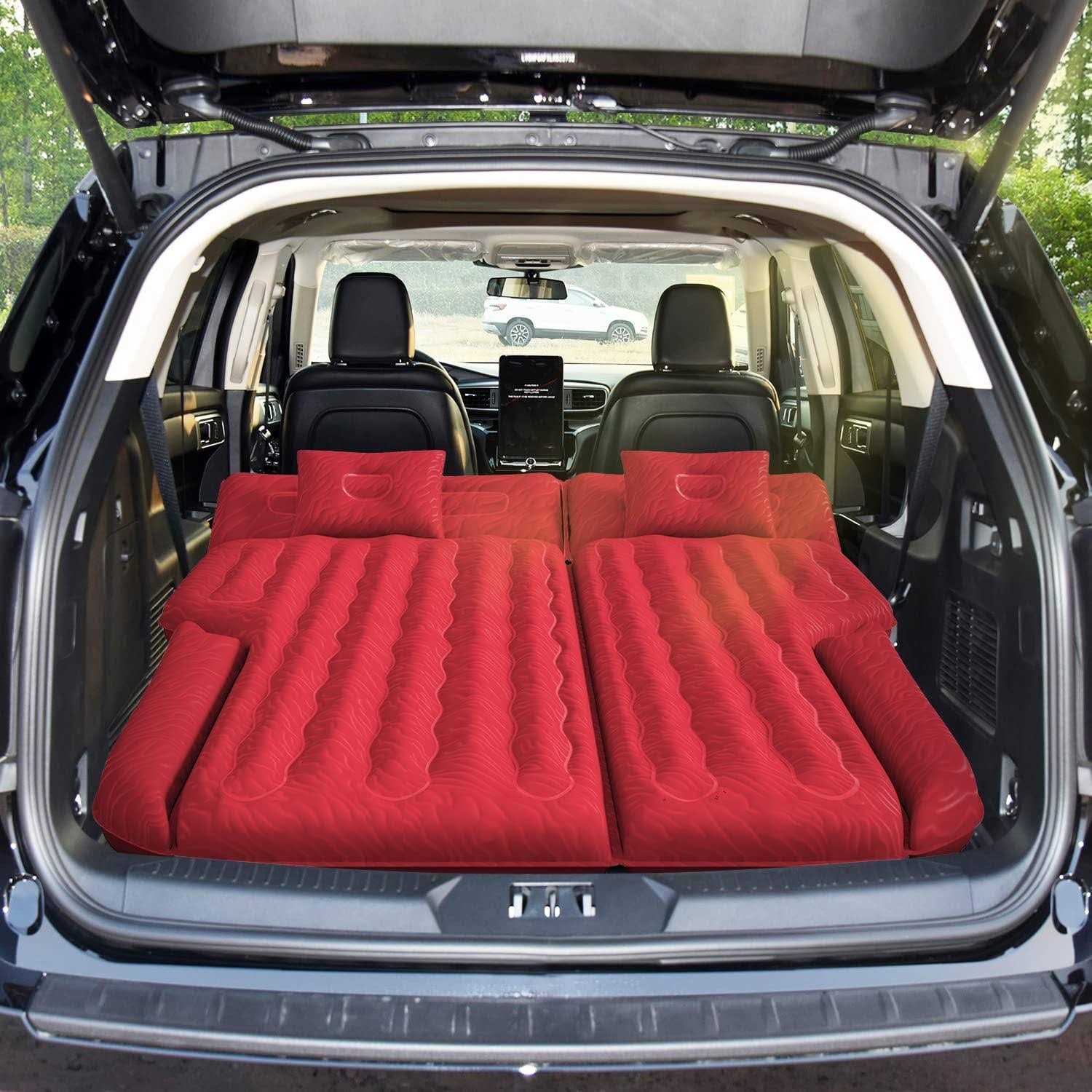 Umbrauto SUV Air Mattress Car Air Mattress 2023 Upgraded Flocking and Extra Thick Oxford Surface Car Sleeping Bed for SUV Back Seat with Electric Air