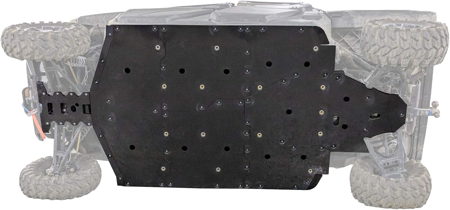 SuperATV 1/2 Thick UHMW Skid Plate for 2019-2020 Polaris Ranger XP 1000 Crew / 2019-2020 XP 1000 NorthStar Crew | Fully protect your machine's