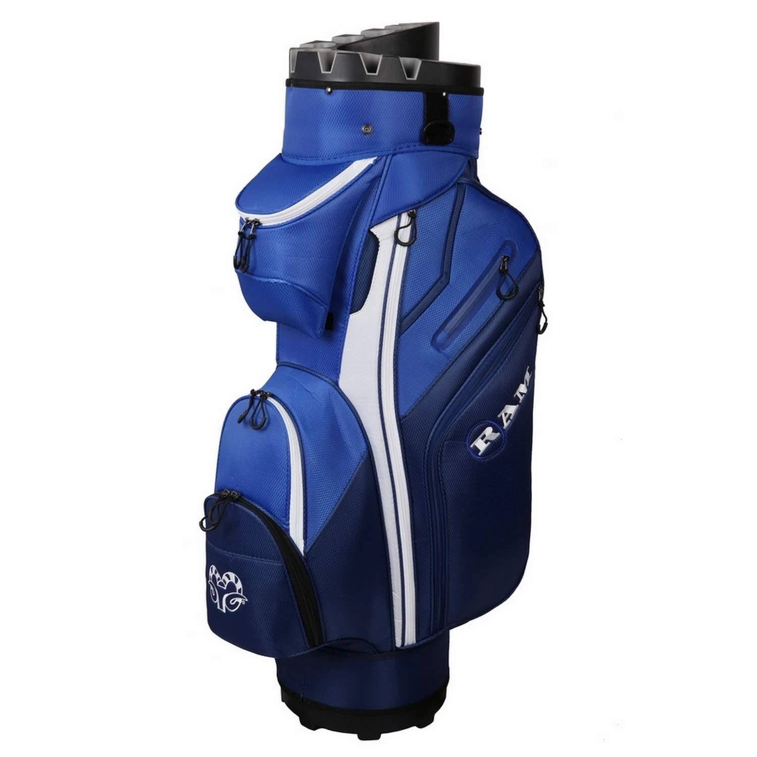 Ram Golf Premium Cart Bag with 14 Way Molded Organizer Divider Top