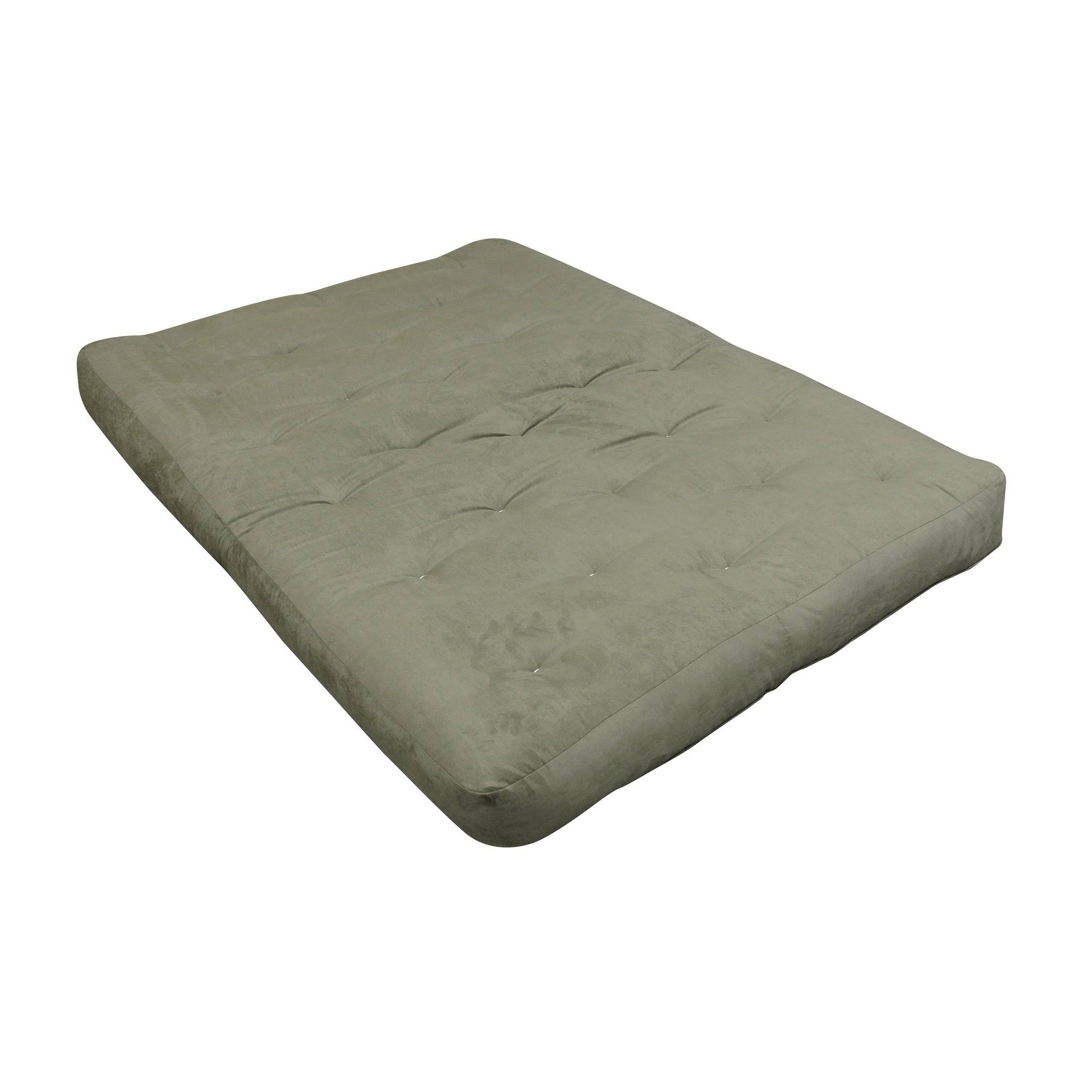 8x22 Double Foam u0026 Cotton #611 Twin Sage Microfiber Futon Mattress Quantity 1, Material Cotton, Color Sage Microfiber - Gold