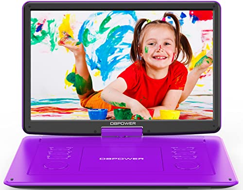 DBPOWER 17.9" Portable DVD Player with 15.6" Large HD Swivel Screen, Support DVD/CD/USB/SD Card and Others Multiple Disc Formats