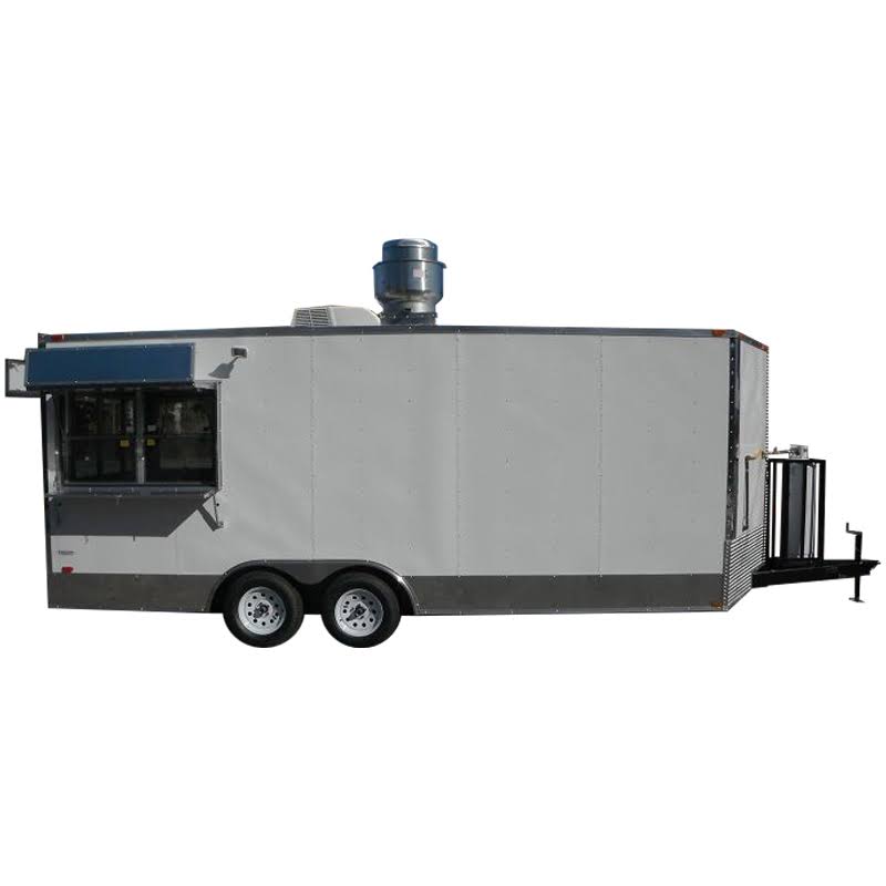 Concession Trailer 8.5&x20& White - BBQ Smoker Event Catering Food