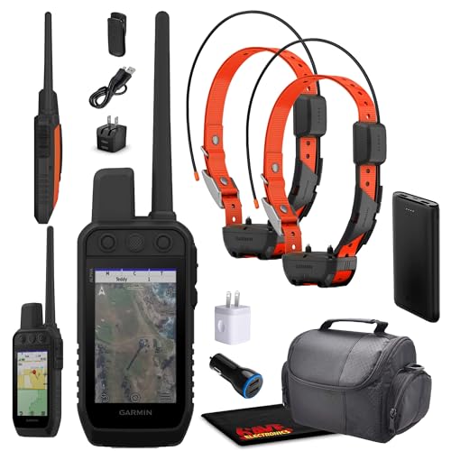 Garmin Alpha 300 Handheld Advanced Tracking and Training System for Hunting Dogs with 2x Garmin Alpha TT25 Tracking Collar for Dogs with GPS + Field