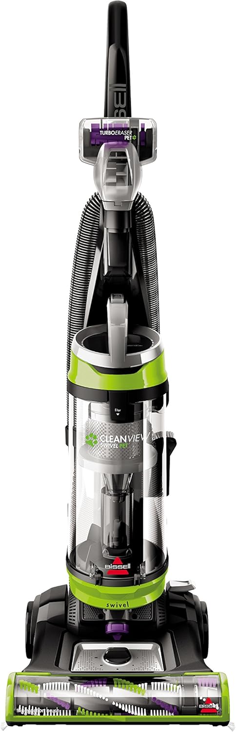 BISSELL 2252 CleanView Swivel Upright Bagless Vacuum with Swivel Steering, Powerful Pet Hair Pick Up, Specialized Pet Tools, Large Capacity Dirt Tank