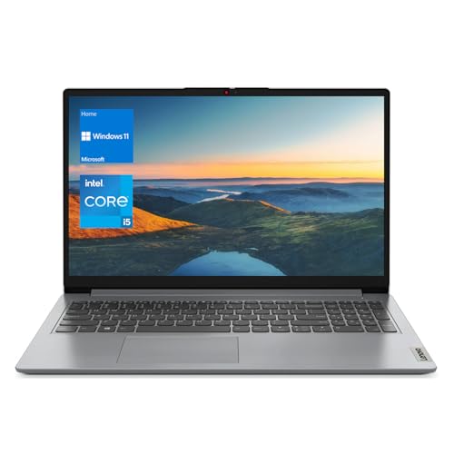 Lenovo IdeaPad 1 Laptop, 15.6" FHD Display, Intel Core i5-1235U, 24GB RAM, 1TB SSD, Numeric Keypad, SD Card Reader, Webcam, HDMI, RJ45, Wi-Fi 6