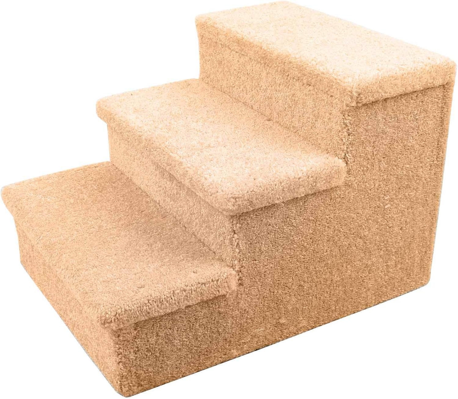 Penn-Plax - 3 Step Carpeted Pet Stairs for Both Cats & Dogs - 18 Total Height Pack of 2