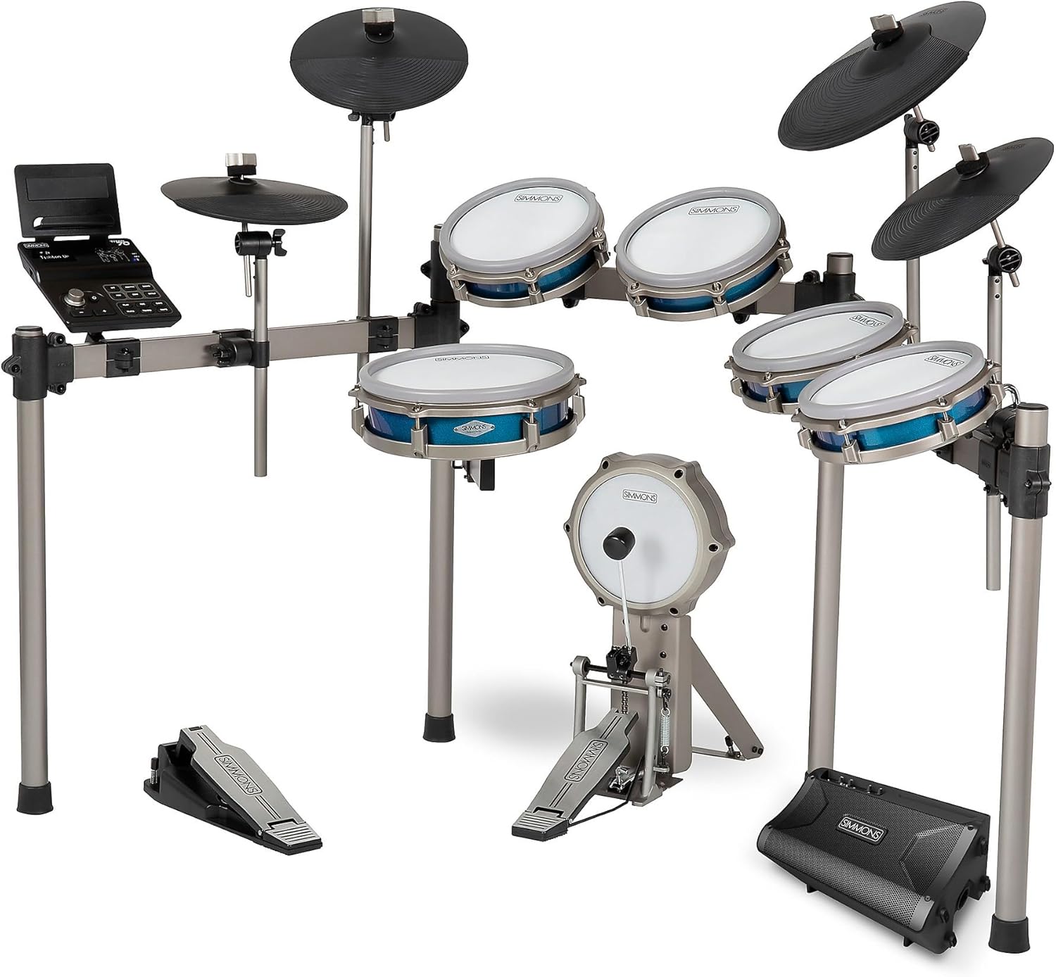 Simmons Titan 70 Electronic Drum Kit With Mesh Pads and Bluetooth (Titan70 with 8in Amp)