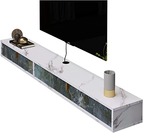 Floating TV Stand Cabinet Wall Mounted Tv Unit Wall Mounted Media Console,Floating Tv Stand Component Shelf,Set-Top Box Shelf