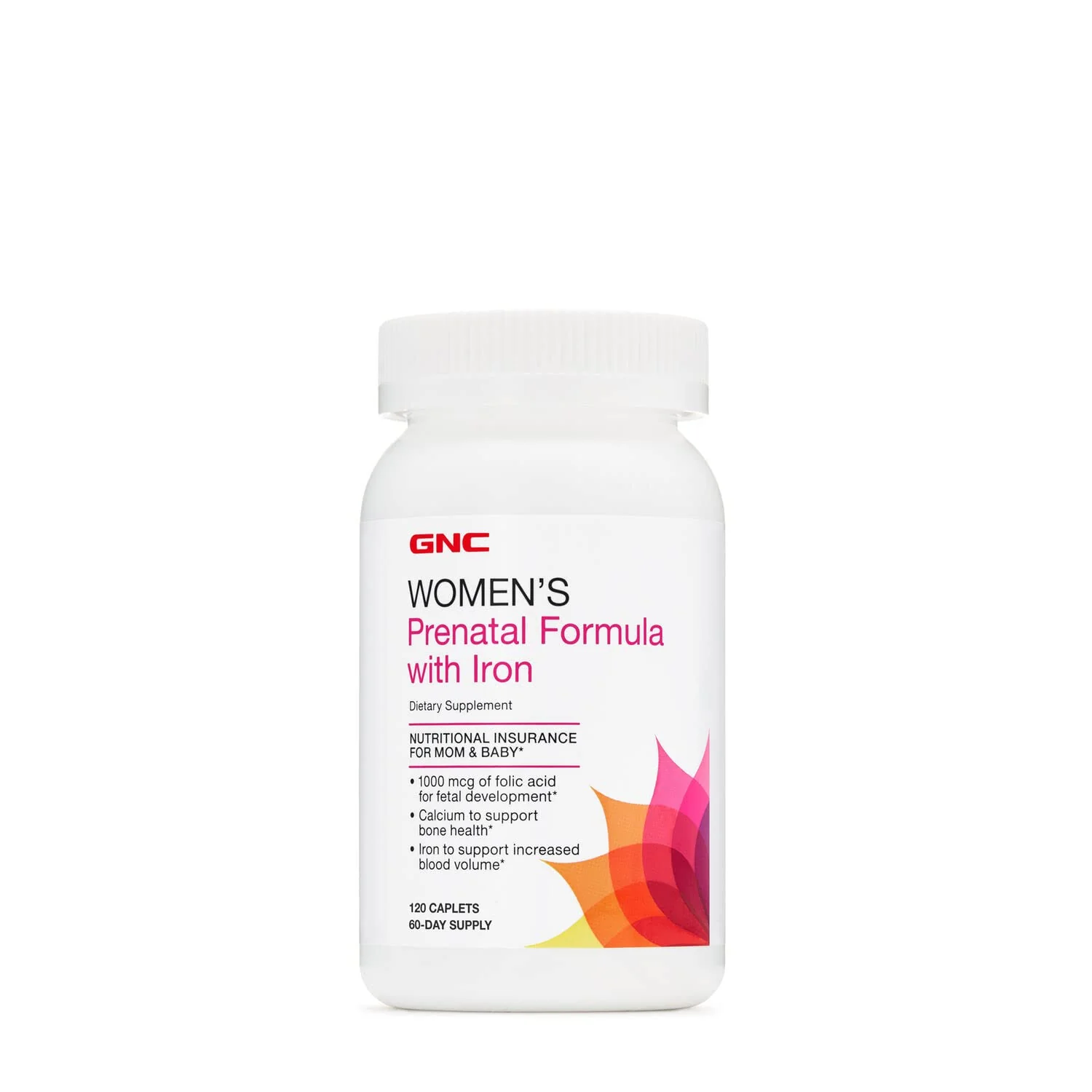 GNC Women's Prenatal Multivitamin Formula with Iron | Supports Pregnancy and Healthy Baby Development | Essential Nutrients Folic Acid, Zinc