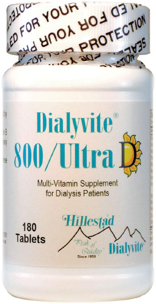 Dialyvite 800 Ultra D Multi-Vitamin Value Bottle (Renal Supplement) 180 Tablets - Kansas Nuitrition - HNZSDS