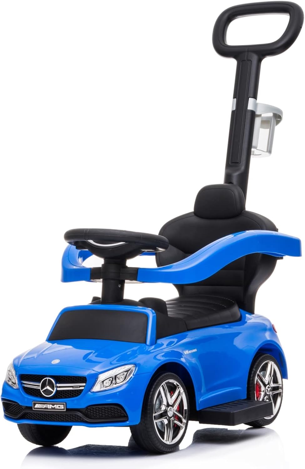 Baby Toddler Push Car, 3-in-1 Mercedes Benz Push Car Stroller, Push Cars for Toddlers, Ride on Toys for Toddlers, w/ Handle, Horn, Blue