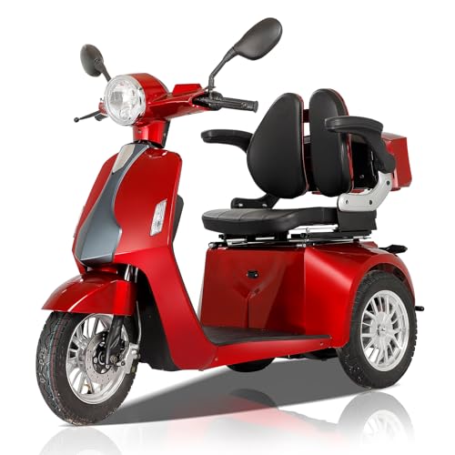 Heavy Duty 3 Wheel Scooter for Adults,All Terrain Mobility Scooter 500lbs Capacity