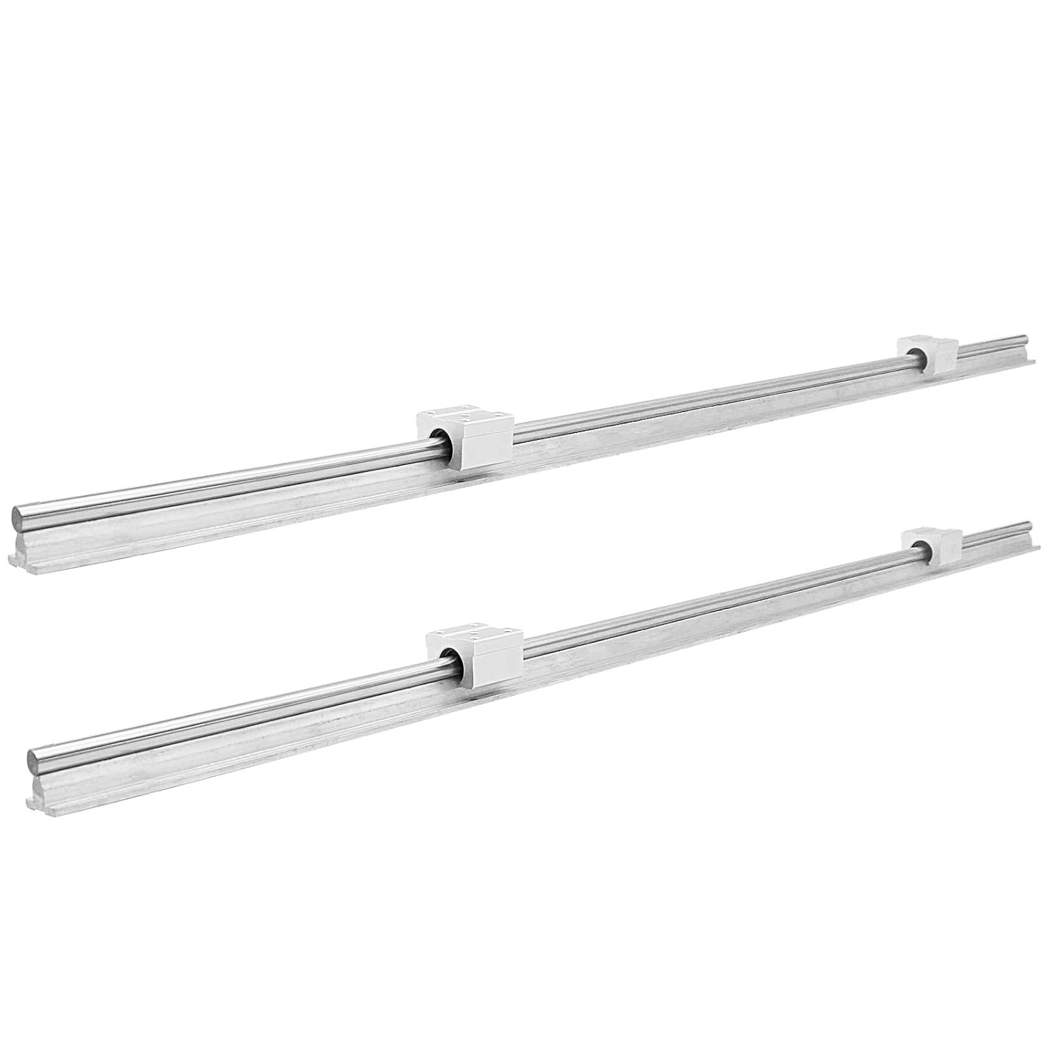 Linear Rails and Bearings Linear Rail 2X SBR16-2000mm Linear Slide Rail and 4X SBR16UU Carriage Bearing Block Linear Bearings and Rails for DIY CNC