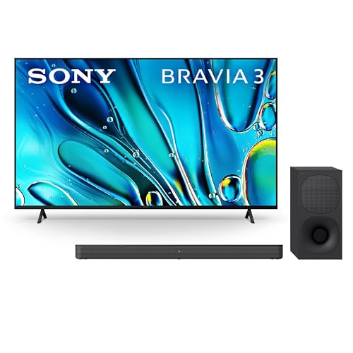 Sony 43-Inch Class 4K Ultra HD BRAVIA 3 LED Smart TV with Google TV, Dolby Vision HDR, and Exclusive Features for PlayStation®5 (K-43S30)
