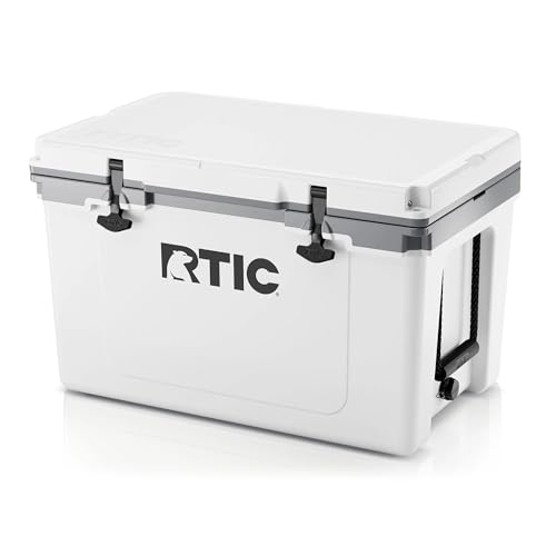 RTIC Ultra-Light 52 quart Hard Cooler Insulated Portable Ice Chest Box for Beach, Drink, Beverage, Camping, Picnic, Fishing, Boat, Barbecue