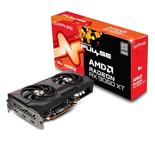 Sapphire 11350-03-20G Pulse AMD Radeon&trade; RX 9060 XT Gaming OC Graphics Card with 16GB GDDR6, AMD RDNA 4