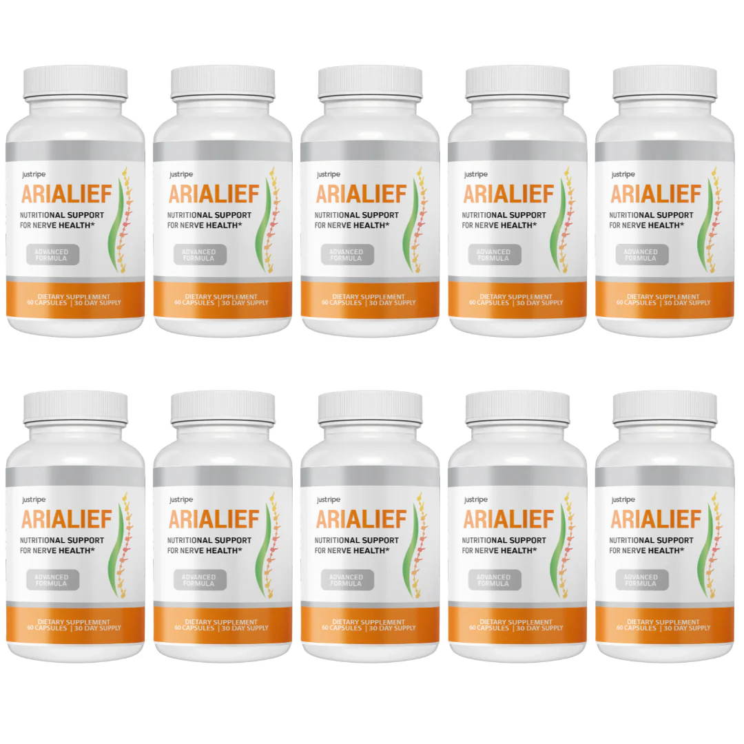 Arialief Support for Nerve Health, Arialief Relief Capsules - 10 Bottles - Kansas Nuitrition - HNZSDS