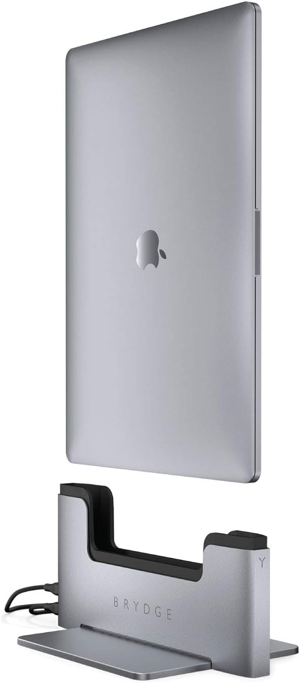 Brydge Vertical Docking Station Compatible with 13-inch MacBook Pro with Touch Bar (2020-2016), 2 x Thunderbolt™ 3 Ports