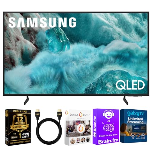Samsung 43-Inch Q7F Series QLED 4K UHD Smart TV &ndash; HDR10+, Alexa Build-in, Bluetooth w/ 12 Month CPS Protection Plan, AUX HDMI Cable