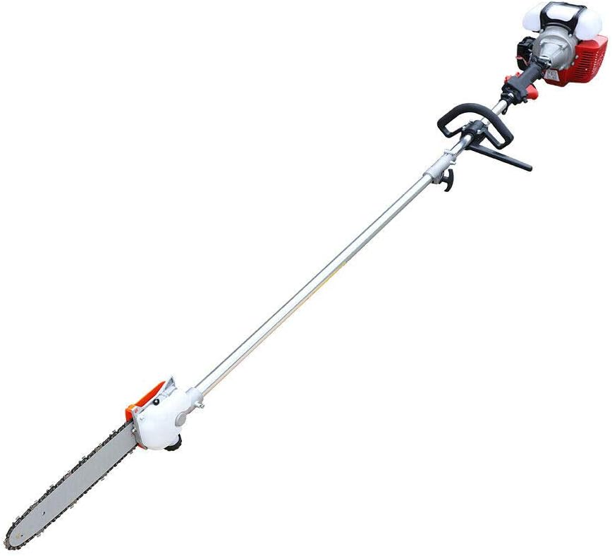 DNYSYSJ Polesaws Gas Powered for Tree Trimming Gas Powered 42.7CC Gas Pole Chainsaw 2-Stroke for Branches Pruner Trimmer Total Height: 133.86inch