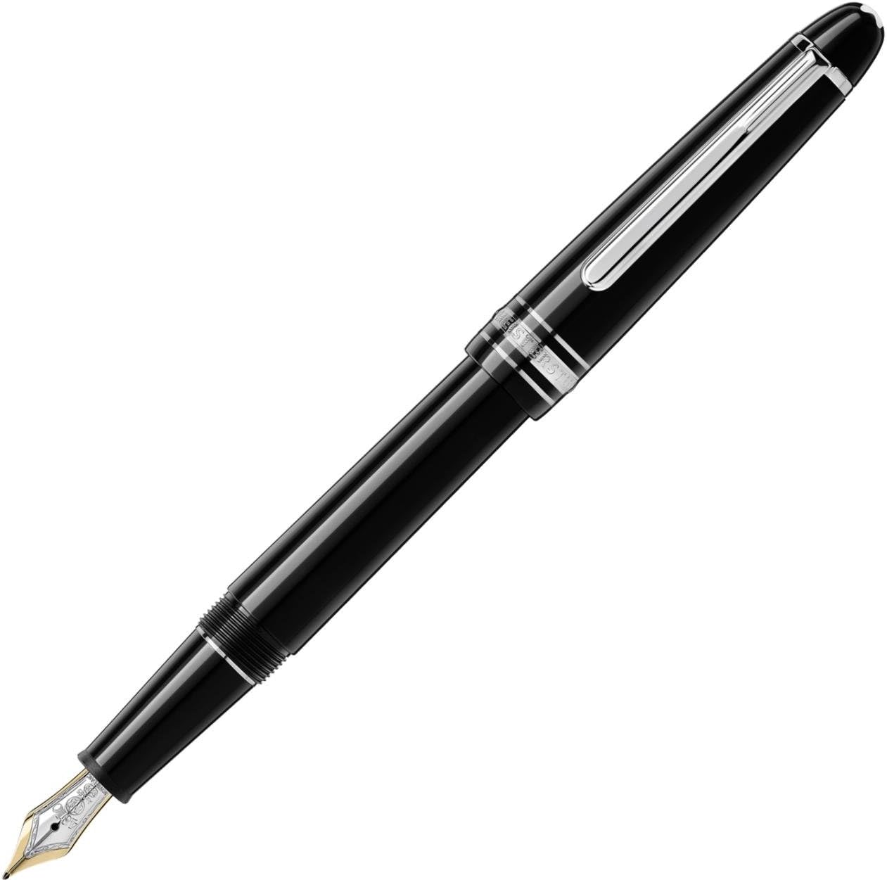 MONTBLANC 145-Meisterstuck Classique Platinum Fountain Pen, Medium Nib (106522)