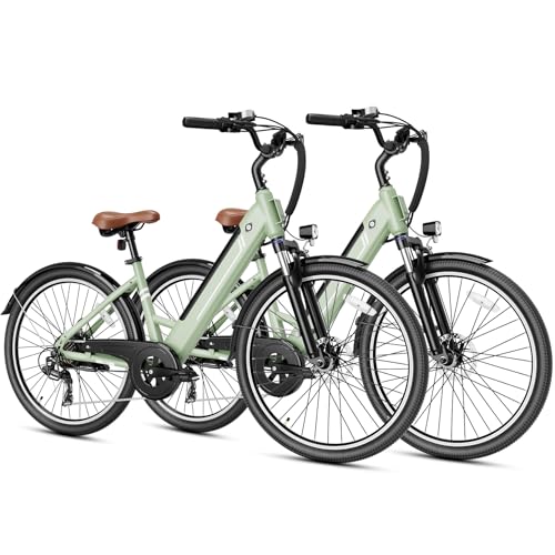 Jasion YC1/ST 26" Electric Bike, 750W Peak Motor, Step-Through Ebike for Adults, 360WH Removable Battery, Up to 40miles