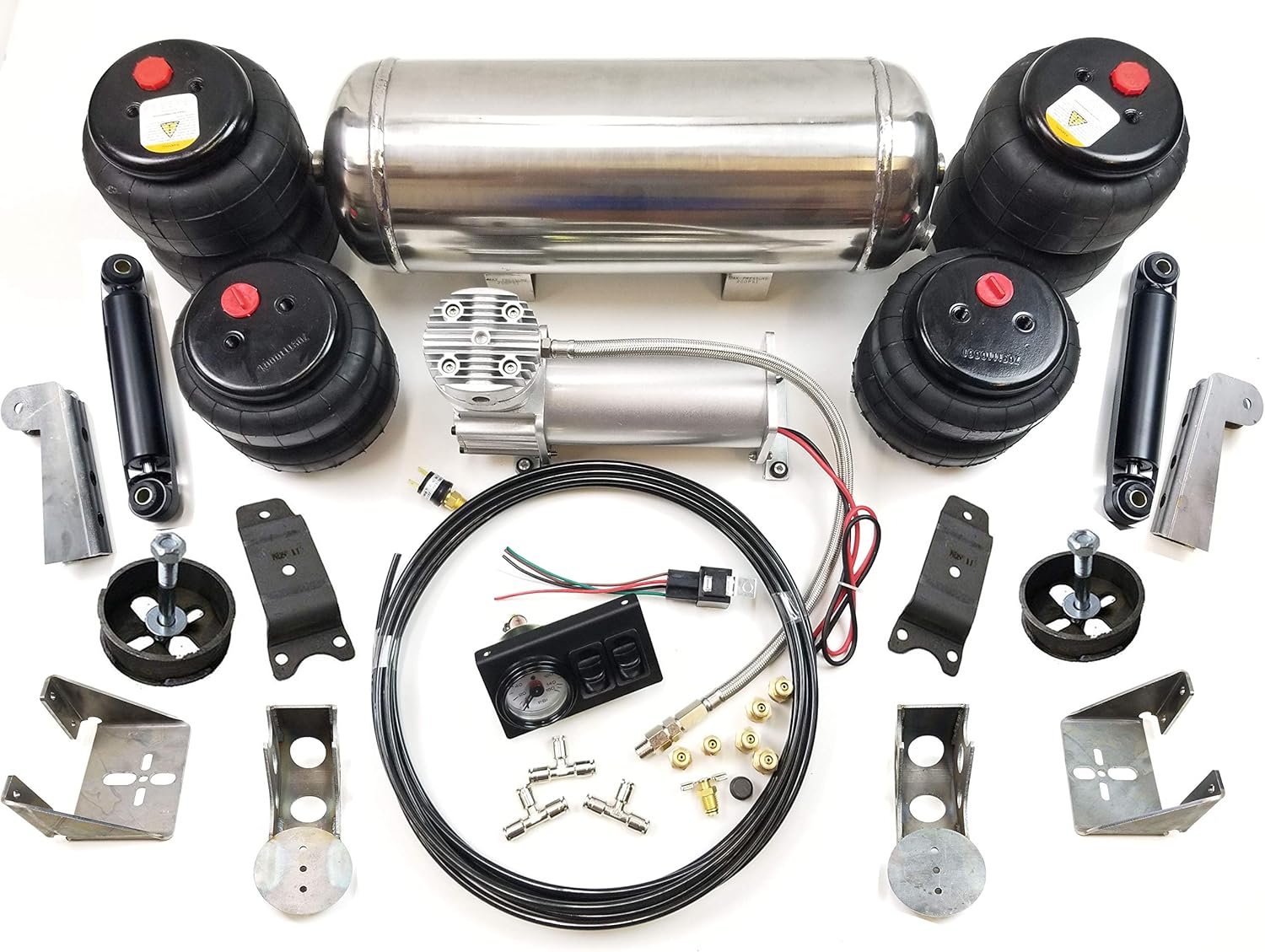TS - Compatible with Ford Mustang II Classic Kit Car Pickup Complete Universal Active Air Ride Suspension Kit