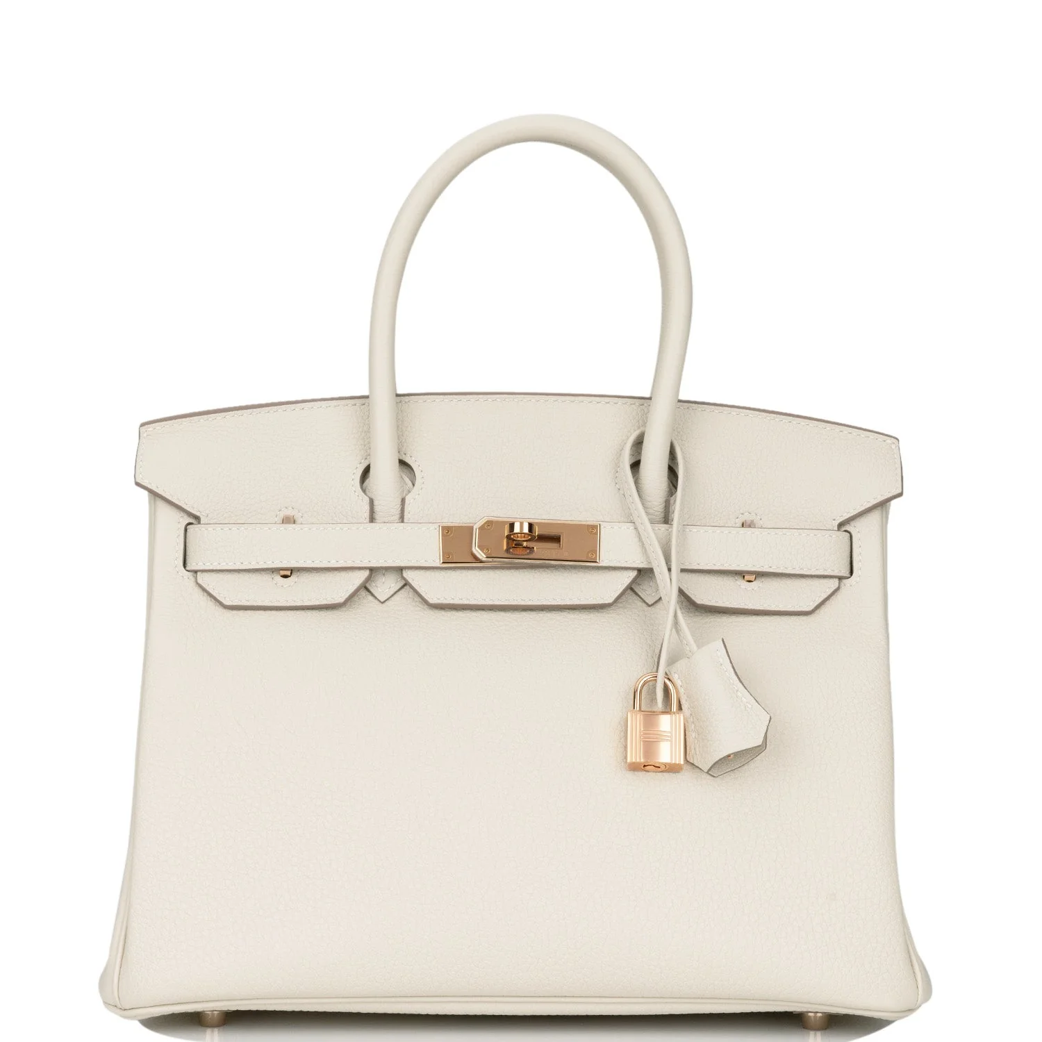 Hermes Birkin 30 Craie Togo Rose Gold Hardware
