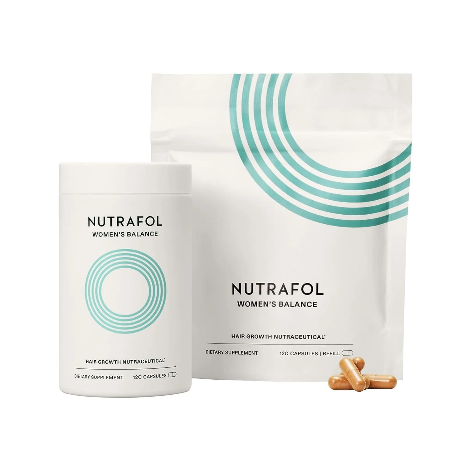 NutrafoLL Women's Balance Hair Growth Supplements, Ages 45 and Up, Clinically Proven for Visibly Thicker Hair and Scalp Coverage