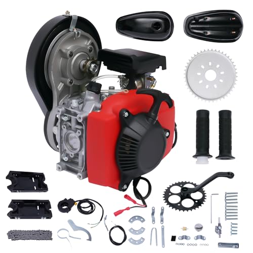 49cc Bicycle Engine Kit Powerful Pull Start 4-Stroke Cycle Motor Kit Compete Gas Kit Motorized Bike Petrol Gas Bicycle Engine Super Fuel-efficient