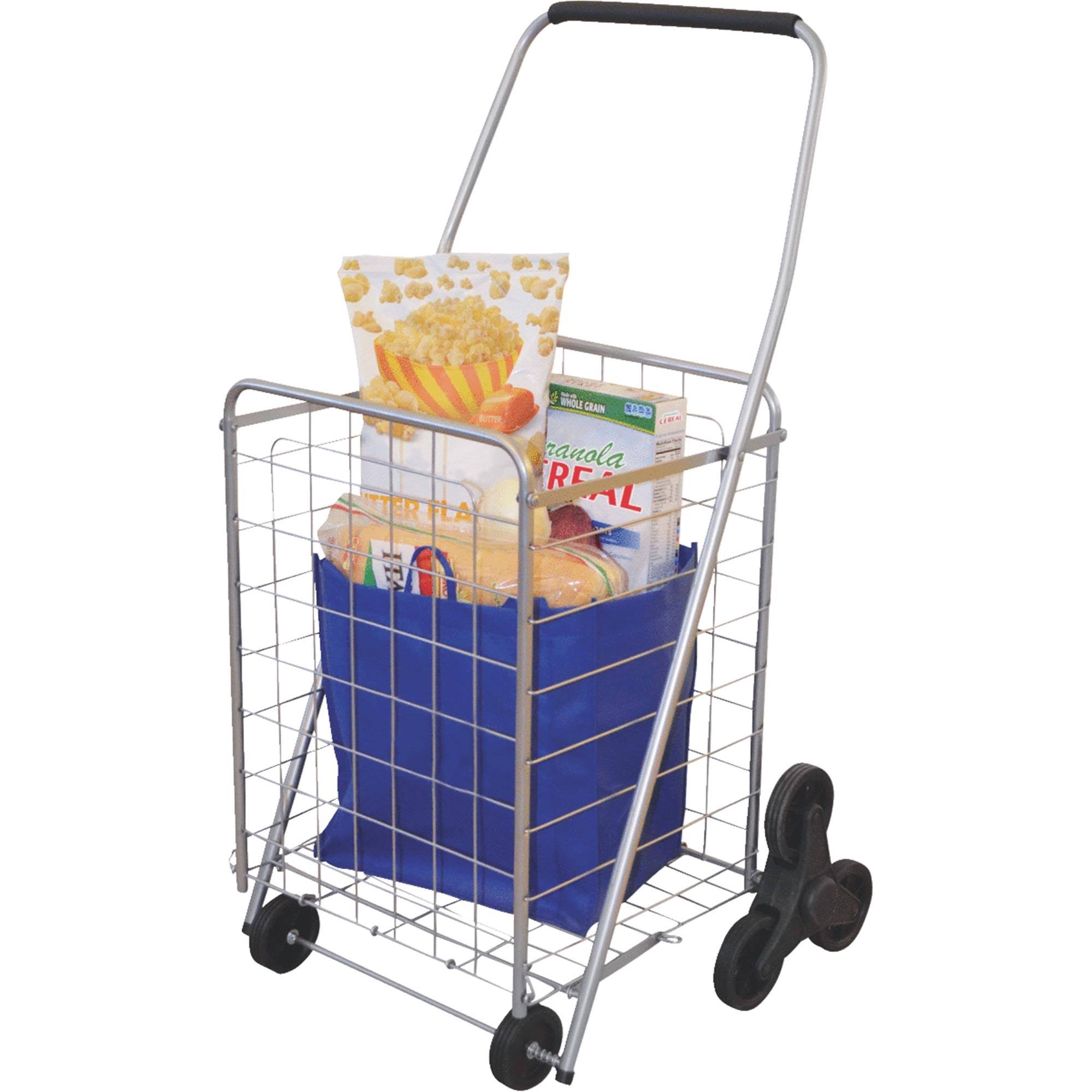 Helping Hand - 3-Wheel Stair-Climbing Folding Cart - Silver