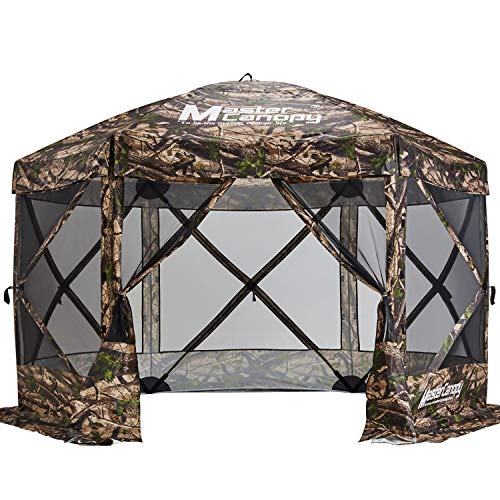 MASTERCANOPY 12x12FT Pop Up Gazebo Screen Tent - Instant Screen House with Netting, Quick Set, Outdoor Canopy Shelter with Carry Bag for Camping