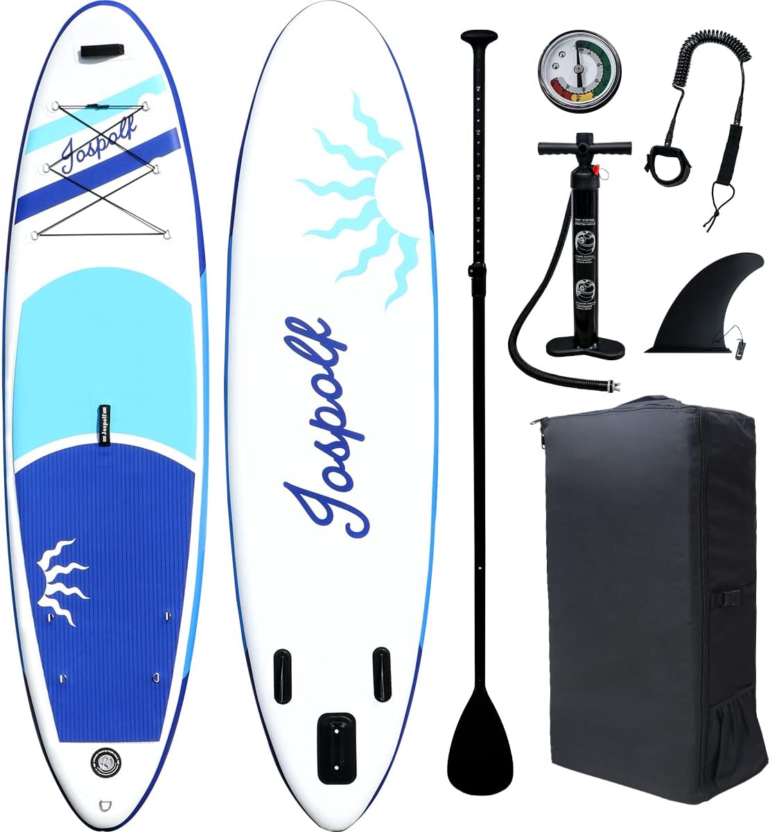 Jospolf Double Layer Inflatable Stand Up Paddle Board Sup Surfing Board Reinforced Material with All The Accessories