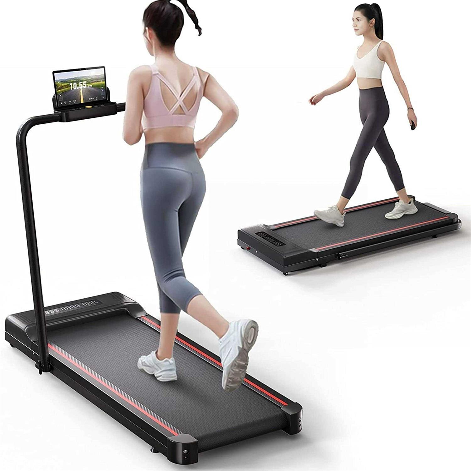 Sperax Treadmill-Walking Pad-Under Desk Treadmill-2 in 1 Folding Treadmill-Treadmills for Home-Black Red - Sports Supplies Online Store