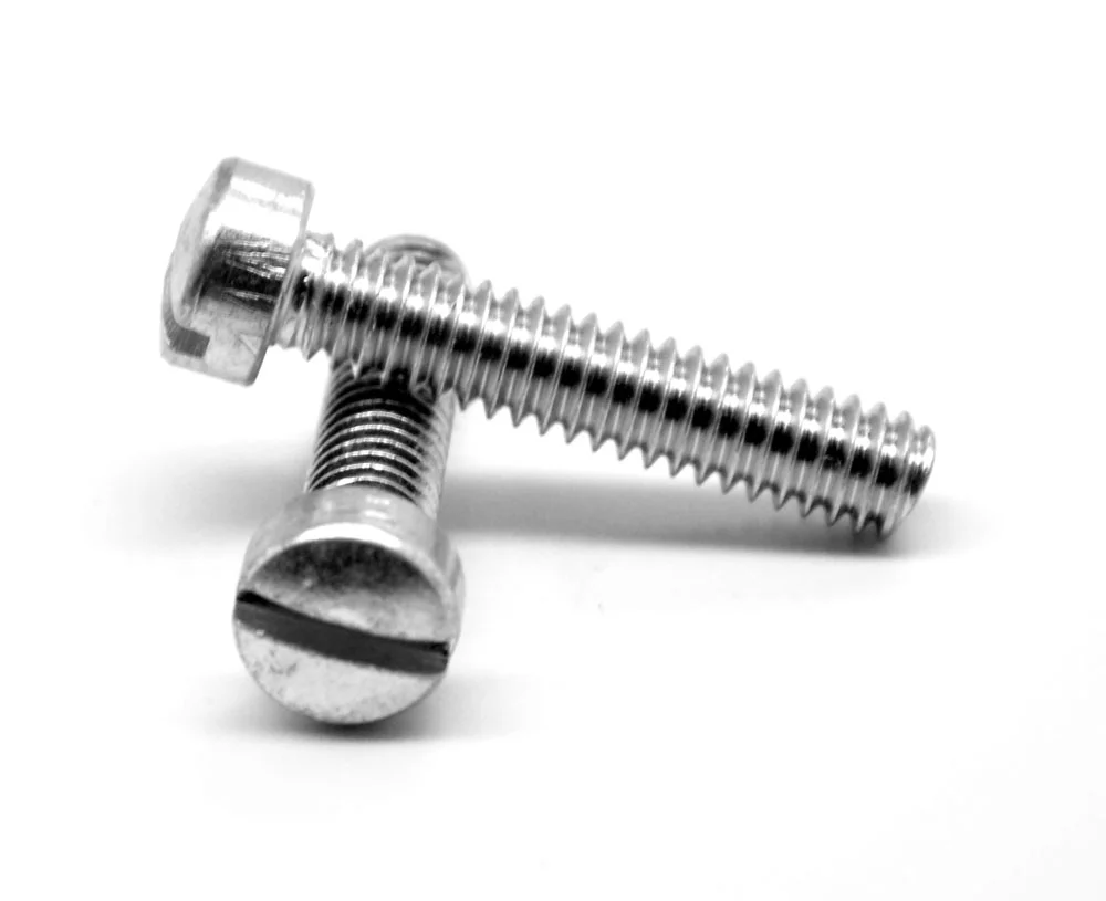 1/4"-20 x 1/2" (FT) Coarse Thread Machine Screw Slotted Fillister Head Low Carbon Steel Zinc Plated Pk 2000