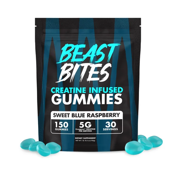 Creatine Gummies | Beast Bites | 150 Count - Kansas Nuitrition - HNZSDS