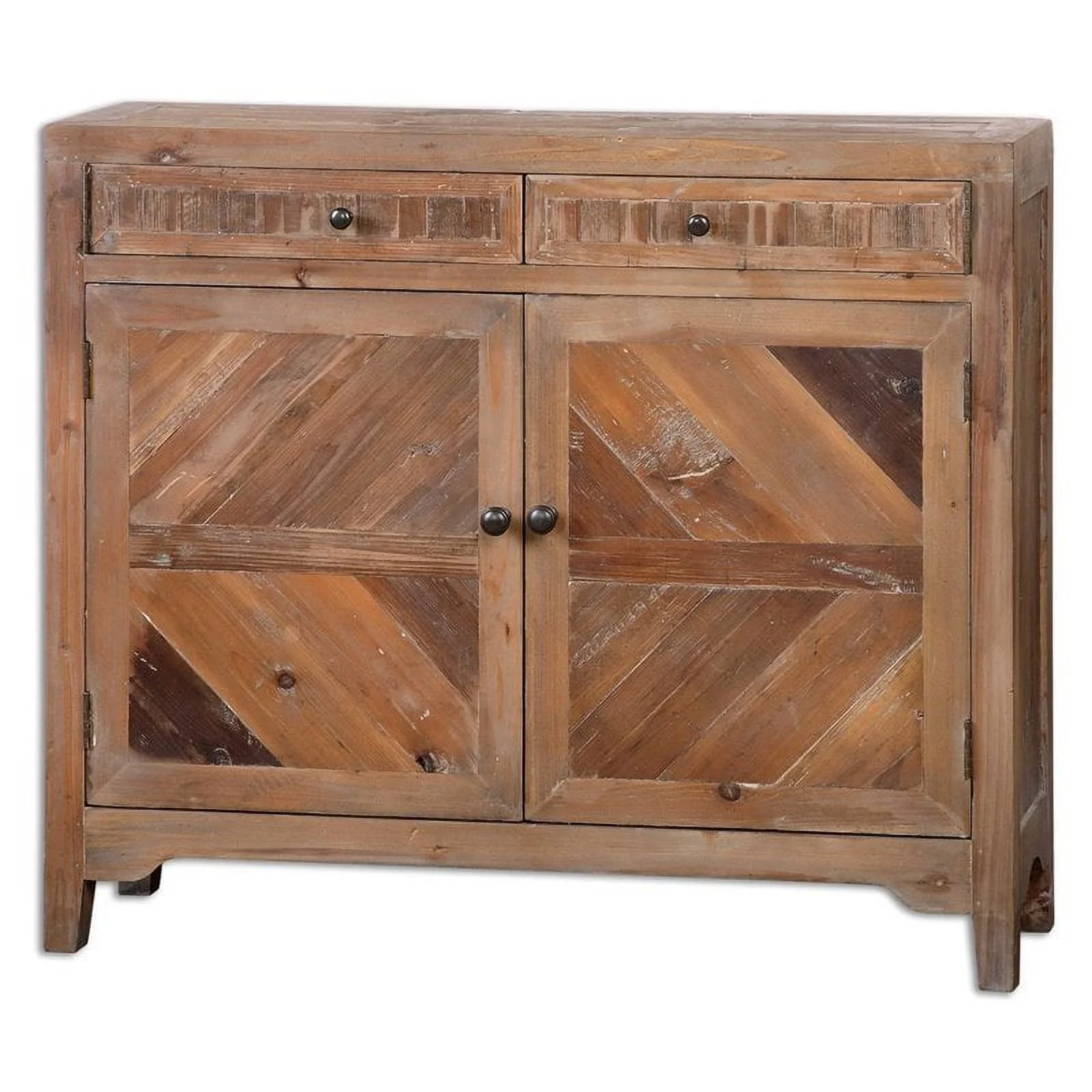 Beaumont Lane Reclaimed Wood Console Cabinet in Natural Brown