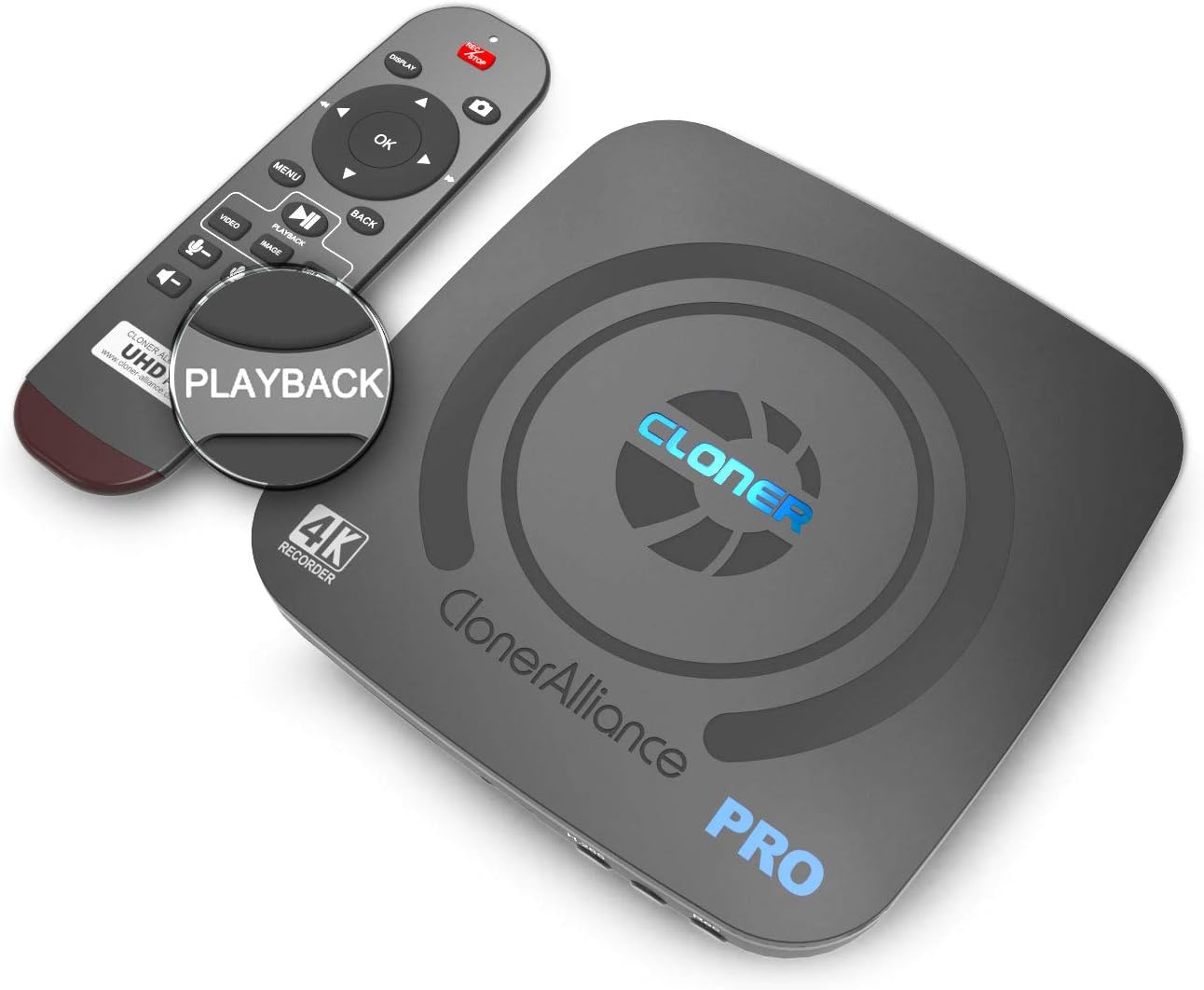 ClonerAlliance UHD Pro, Standalone 4K H.265/H.264 HDMI Video & Gaming Recorder, Playback Instantly. Schedule Recording. UVC Standard. Live Commentary.
