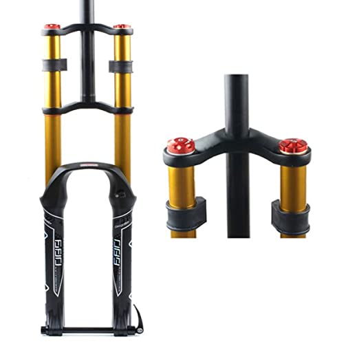Bike Suspension Forks DH Downhill Suspension Fork 26 27.5 29 Inch Air Shocks Forks Disc Brake Mountain Bike Double Shoulder Front Fork 1-1/8 Thru