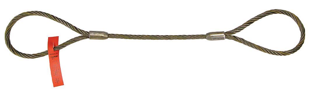 Lift-All 58EEX9 Sling, Wire Rope, 9 ft L, Vert Cap 7800 lb