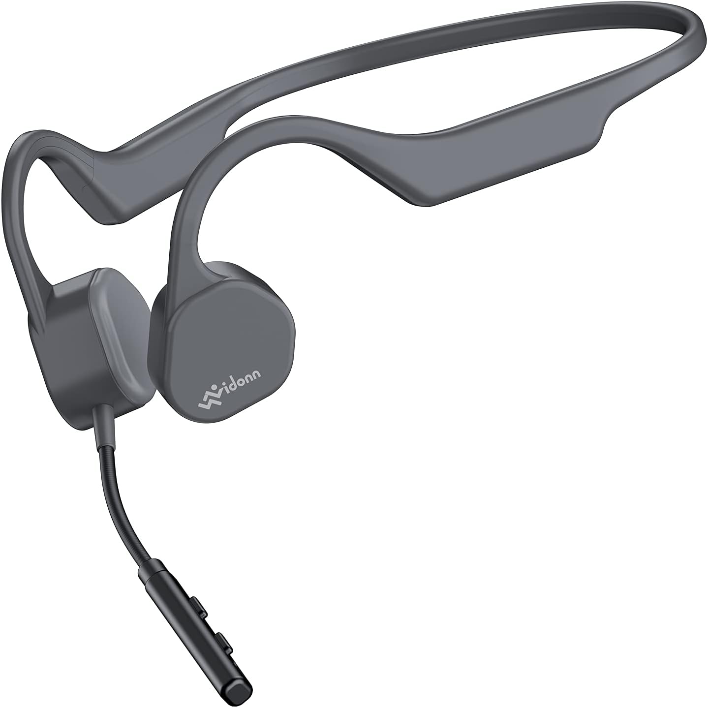 Vidonn Bone Conduction Headphones with Microphone Bluetooth Wireless Headset with Noise-Canceling Boom Microphone for Office Home Business Commercial