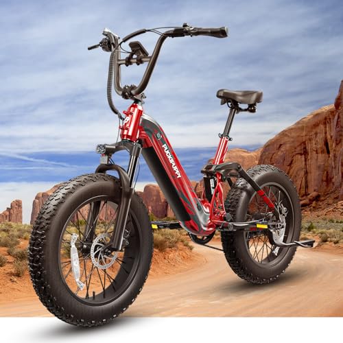PUCKIPUPPY Corgi Electric Bike for Adults, Peak 1000W Motor, 48V 20Ah Battery Ebike, 20''×4.0'' Fat Tire Full Suspension Electric Mountain Bike